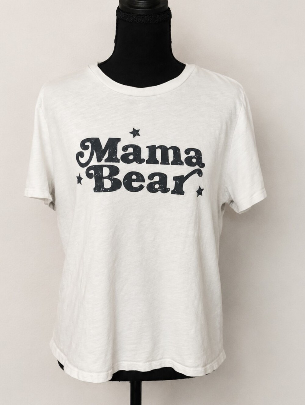"Mama Bear" Short Sleeve Graphic Tee - Cream